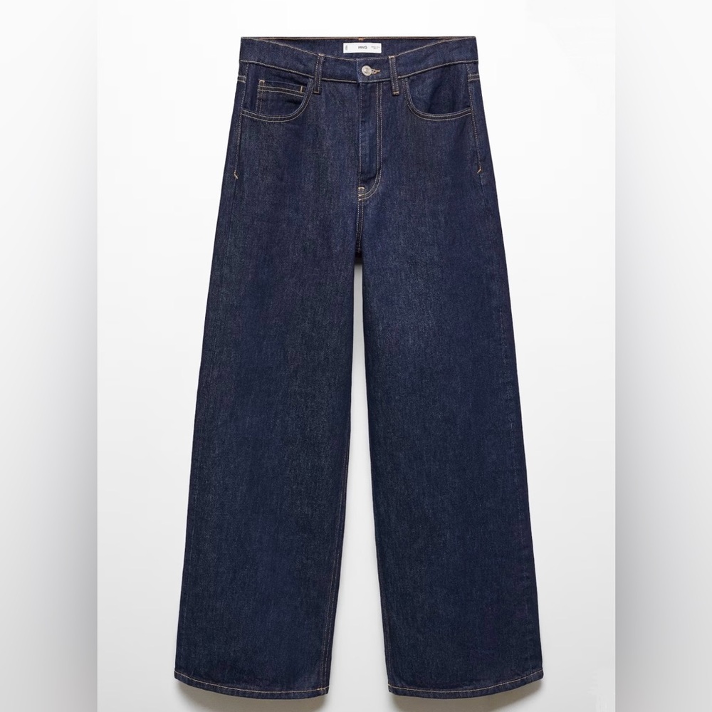 Mango Indigo Wide Leg Jean